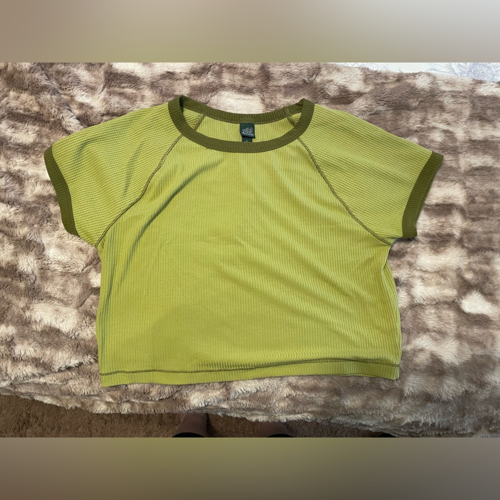 Green crop top